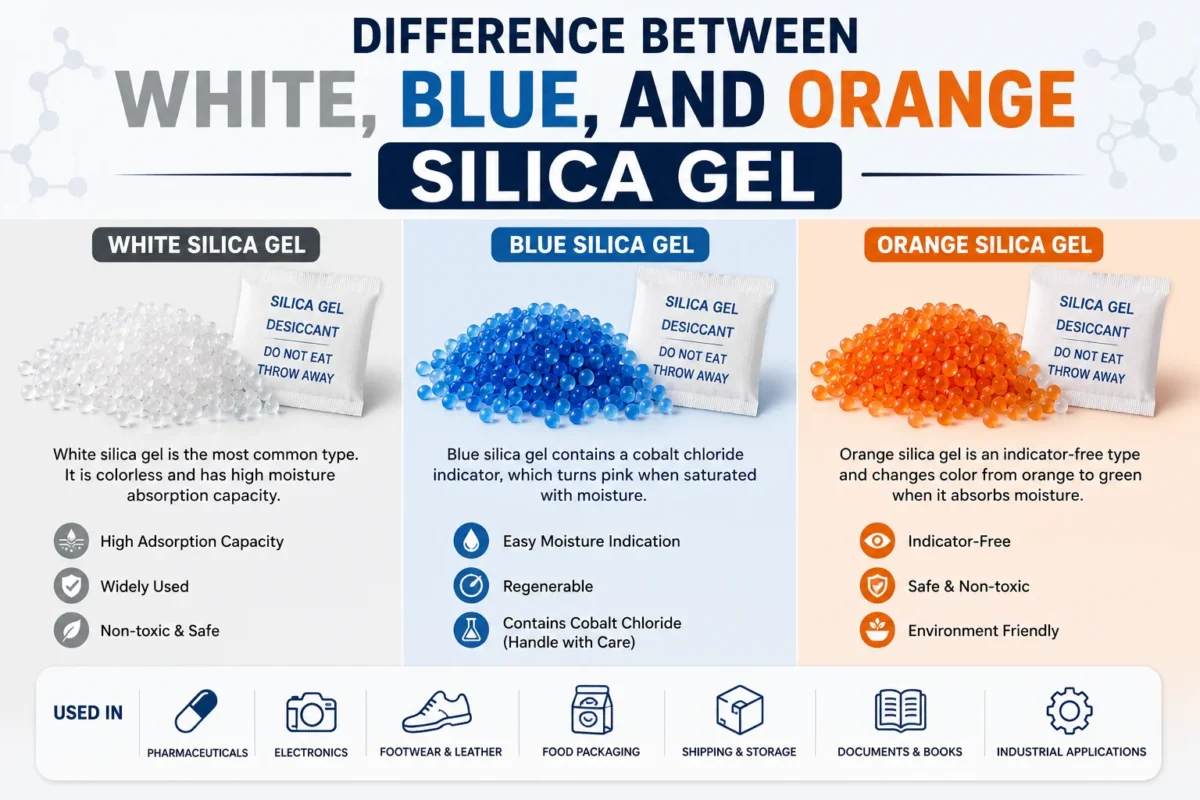 Difference Between White, Blue, and Orange Silica Gel