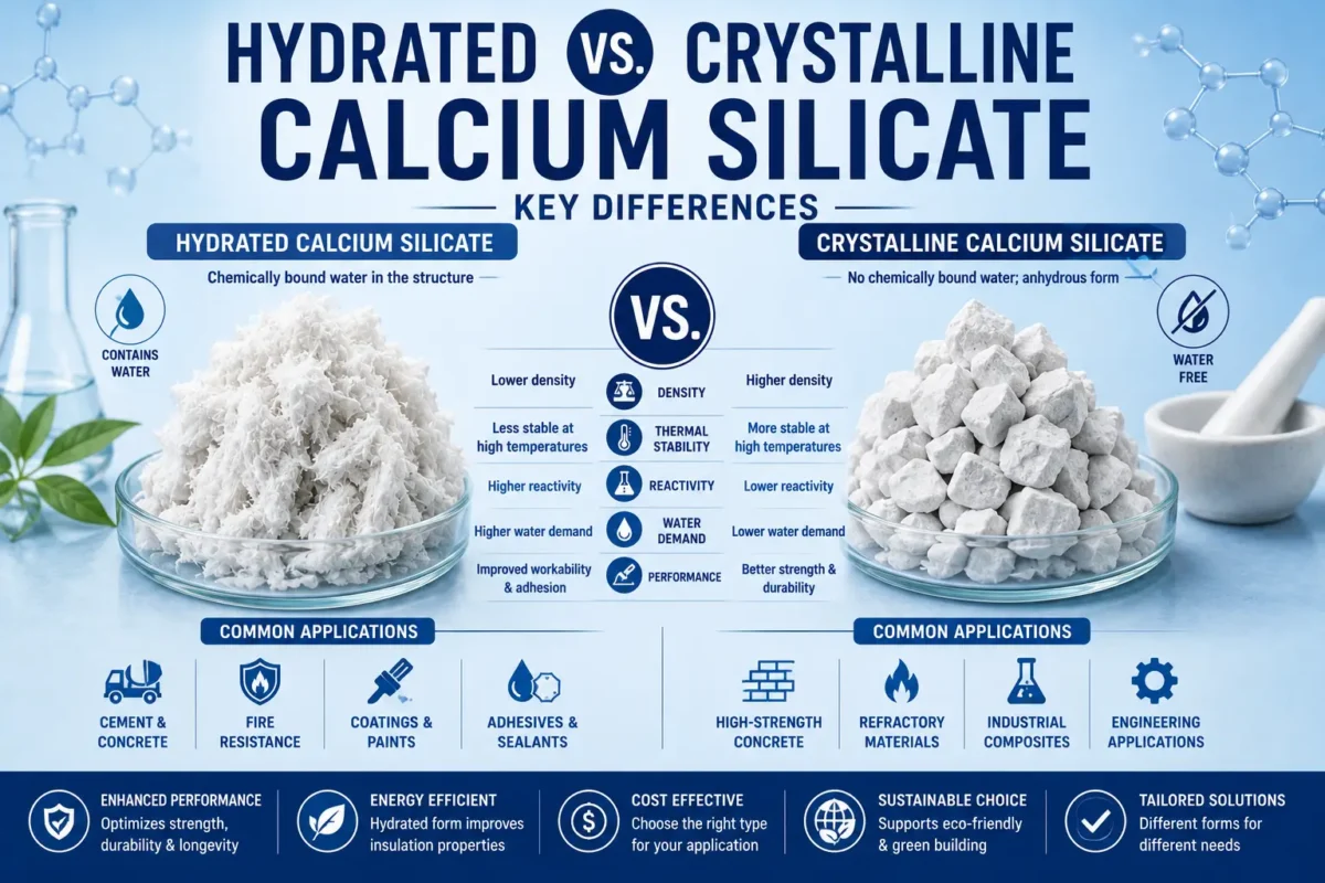 Hydrated vs. Crystalline Calcium Silicate
