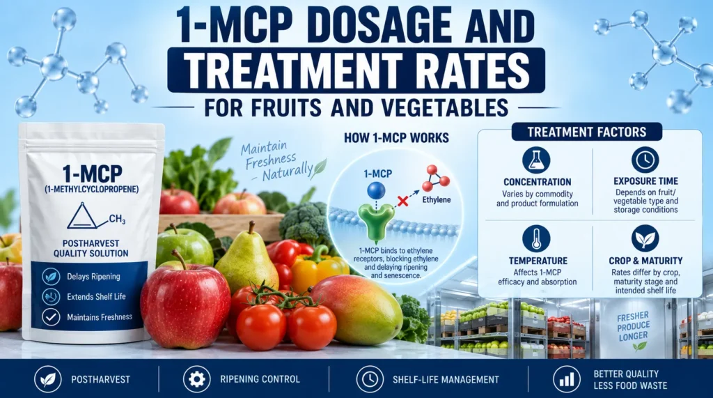 1-MCP Dosage and Treatment Rates for Fruits and Vegetables