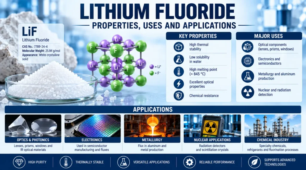 Lithium Fluoride: Properties, Uses and Applications