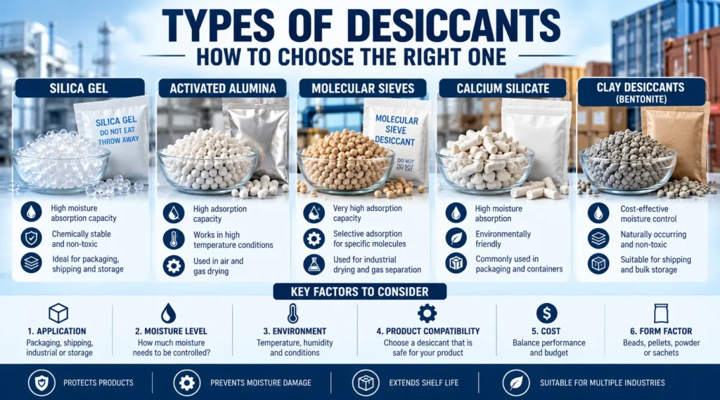 Types of Desiccants: How to Choose the Right One
